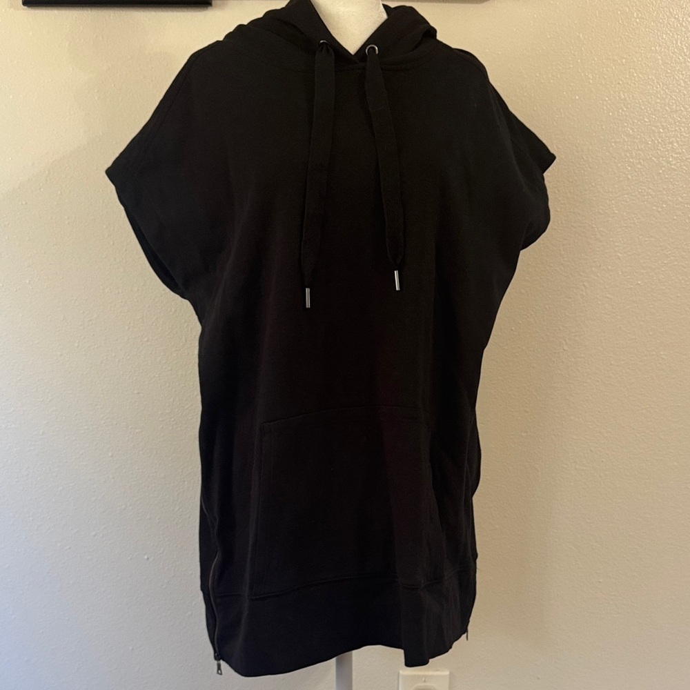 Banana Republic Black Sleeveless Hoodie